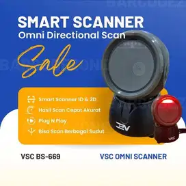 barcode scanner omni 2D merk VSC koneksi usb garansi