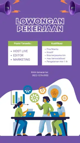 host live, editor, marketing