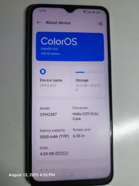 oppo A57 4+4 64gb ori ex resmi
