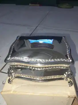 Kotak Perhiasan Silverplate Vintage & Mewah