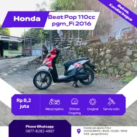Honda Beat Pop 110cc Pgm_Fi Tahun 2016 Pajak Off