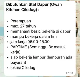 Staf Dapur Owan