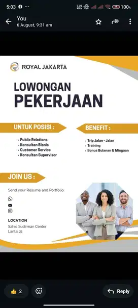 Dibutuhkan public relation and marketing