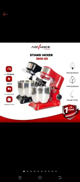 Stand Mixer 5Liter Mulus Bergaransi