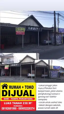 Rumah Tengah Kota pinggir jalan