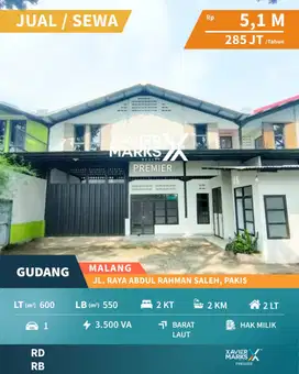 Gudang Minimalis Modern selangkah dari Abd.Saleh Malang