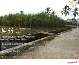 TANAH DATAR COCOK UNTUK PERTANIAN LOKASI NGAJUM MALANG