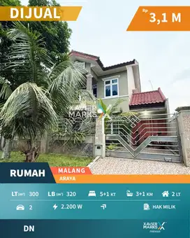 f049 Rumah Siap Huni di Cluster Telaga Golf, Kota Araya Malang