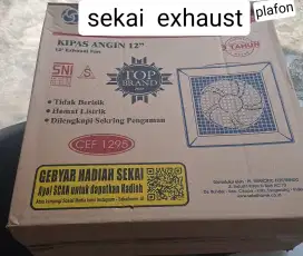 Kipas Angin Sekai Exhaust Plafon Hexos Fan 12 inc Cef-1295