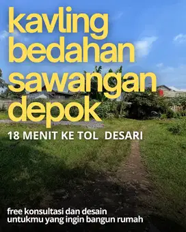 5 Unit Tanah Kavling Depok Sawangan, 18 Menit Ke Tol Desari
