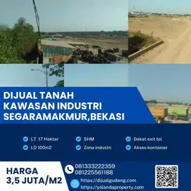 Dijual Tanah Industri Strategis Tarumajaya,Bekasi,Luas 17 Ha
