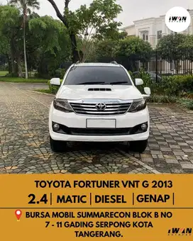 2013 Toyota Fortuner G VNT 2.5 Diesel AT