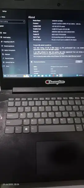 Jual laptop lenovo Ideapad ram 4