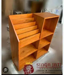 Rak buku.rak kayu