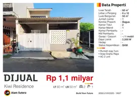 Dijual Rumah Minimalis Modern SHM di Kiwi Residence Graha Bintaro