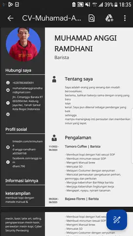 Info lowongan kerjaan barista
