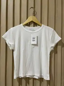 Colorbox Embroidered Cap Sleeve Top Off White