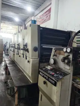 Bismilah di jual mesin cetak Komori L425BP . Mesin sedang produksi