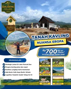 Mau kapan lagi berinvestasi tanah kavling the hanjawong villas sebelum