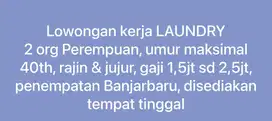 Lowongan kerja laundry