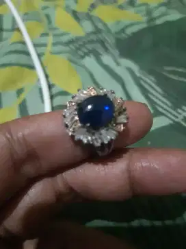 Cincin batu blue safir