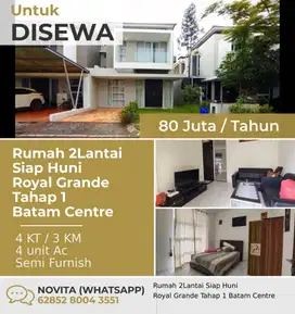 Rumah 2Lantai Siap Huni  Royal Grande Tahap 1 Batam Centre
