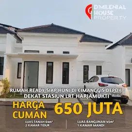 RUMAH 1 LANTAI SIAP HUNI DEKAT TOLL & LRT HARJAMUKTI
