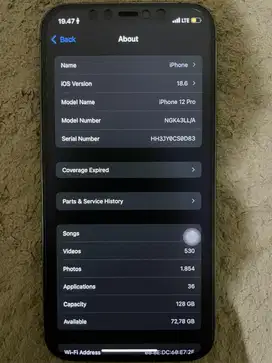 Iphone 12Pro 128GB All Provider.
