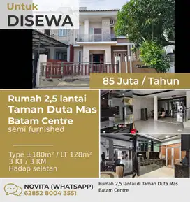 Rumah 2,5 lantai di Taman Duta Mas - Batam Centre