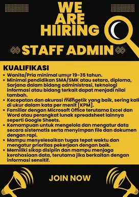 DI BUTUHKAN SEGERA