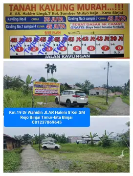 Tanah Kavling Murah Binjai lebar 6 X 14mtr CUMA 39juta surat SK camat
