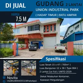 Gudang 2 Lantai Siap Pakai UNION INDUSTRIAL PARK ( Hadap Timur )