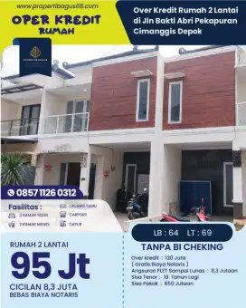 Over Kredit Rumah 2 Lantai di Jln Bakti Abri Pekapuran Cimanggis Depok