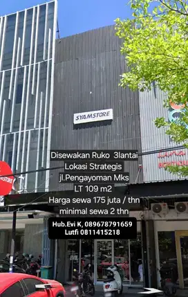 Di Sewakan Ruko 3 lt, Jl. Pengayoman