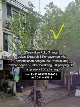 Di Sewakan Ruko 3 lt, jl. Pengayoman,