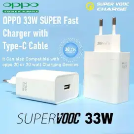 Charger Oppo Type C 33W Super Vooc Fast Charging Original 100%