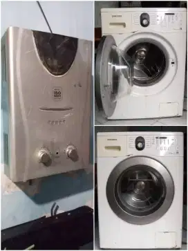 Borongan mesin cuci & water heater normal