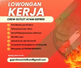 DIcari Crew Outlet Loyal Geprek mesir telkom