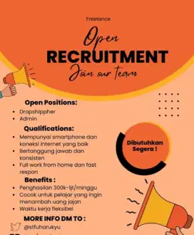 Lowongan perkeerjaan admin partime
