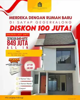 Rumah 2 Lantai murah di ciwaruga cigugur girang sudah Shm Split