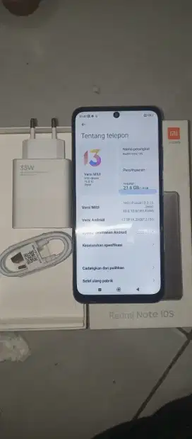Redmi Note 10S RAM 8GB/128GB Fullset Original