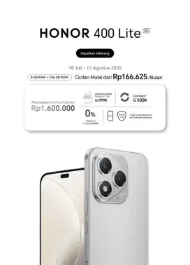HONOR 400 LITE 5G BISA CICILAN CUKUP KTP SAJA