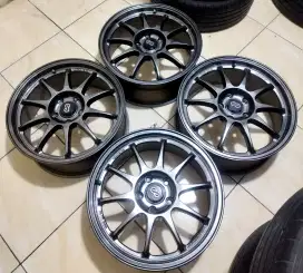 Velg r17 Enkei Tarmac lebar 7,5 et 40 pcd 5x114 pnp 5x112 Black chrome