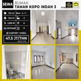 47,5 jt Disewakan Rumah TKI 3 TAMAN KOPO INDAH 3 lt.153 lb.140 kt4 km2
