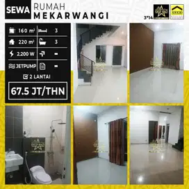 67,5 jt Disewakan Rumah 2 lantai di mekar wangi moh toha lt 160 lb 220