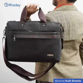 Rhodey Polo Tas Kerja Selempang Pria Messenger Bag PU Leather