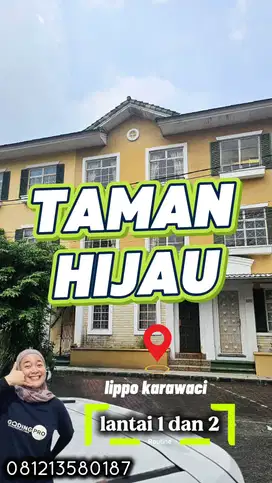 Disewakan Murah Townhouse Taman Hijau di lippo karawaci
