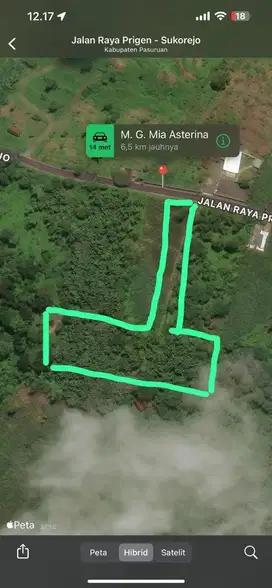Tanah Kebun Pertenakan di 0 Jl Prigen- Sukorejo