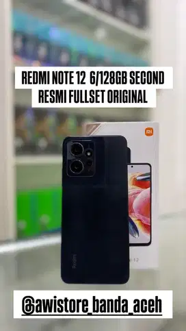 REDMI NOTE 12  6/128GB SECOND RESMI FULLSET ORIGINAL