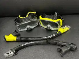 Original Tusa MaskSnorkel Imprex 3-D Dry Adult